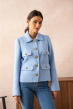 Sky Blue Tweed Jacket