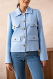 Sky Blue Tweed Jacket