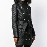 black leather jacket