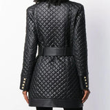 black leather jacket
