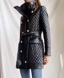 black leather jacket