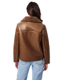 Chocolate Brown Faux Sherpa Jacket
