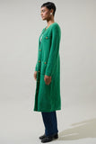 green sweater