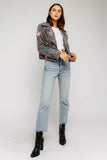 faux suede moto jacket