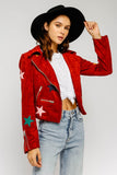 faux suede moto jacket