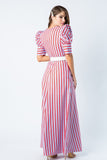 striped maxi dress