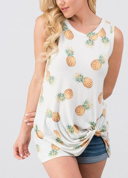 pineapple print top