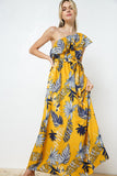 Tropical Mood One Shoulder Maxi Dress