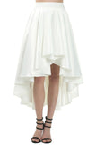 Exotic White Hi-Low Midi Skirt