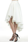 Exotic White Hi-Low Midi Skirt