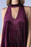 Velvet Swing Dress Chocker Neckline