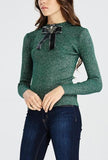 Embroidered insect top