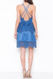Bella Blue Lace Peplum Dress
