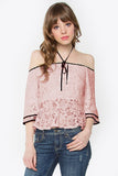 Pink Lace Halter Top 