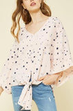 star print top