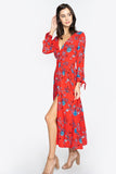 Rose Floral Midi Dress