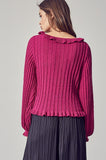 Find Your Muse Ruffle Knit Top