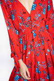 Rose Floral Midi Dress