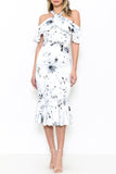 off shoulder halter floral dress