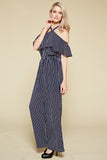 Woman Striped Jumpsuit