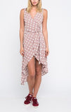 polkadot wrap around dress