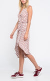 polkadot wrap around dress